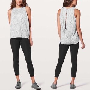 Lululemon Low Key Tank in the Silver Tiger Space Dye Hail White,8